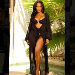 Black sheer cover up